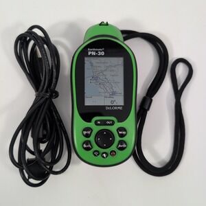DeLorme Earthmate PN-30 Handheld GPS With Charging Cable & SD Card - Tested